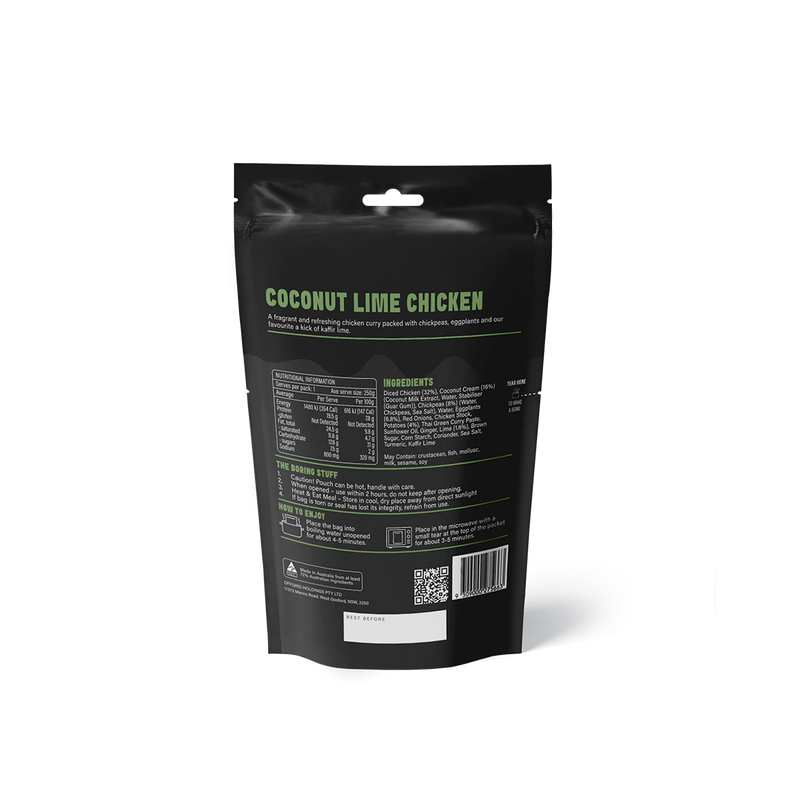 Load image into Gallery viewer, Rations Meal Ready to Eat Single Serve MRE Offgrid Coconut Lime Chicken
