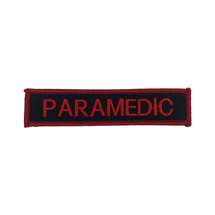 Paramedic Patch Red on Black Service Patch - Cadetshop