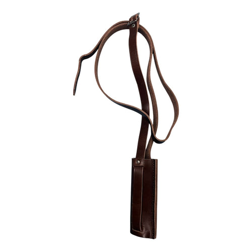 Banner Flag Carry Strap and Bucket Brown Leather