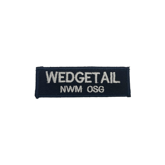 Custom Embroidered Police Name Tag White on Blue 2 Line - Cadetshop