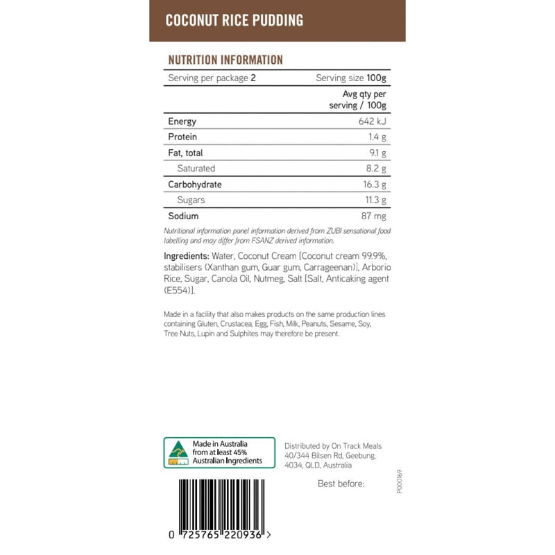 Rations Meal Ready to Eat Single Serve MRE On Track Meal - Coconut Rice ...