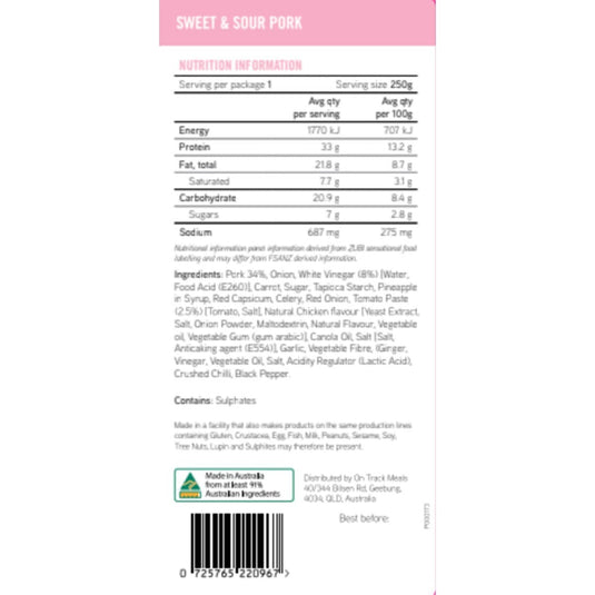 Rations Meal Ready to Eat Single Serve MRE On Track Meal - Sweet and ...