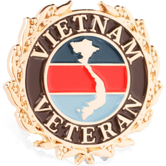 Vietnam Tri Colour Veteran with laurels badge - Cadetshop