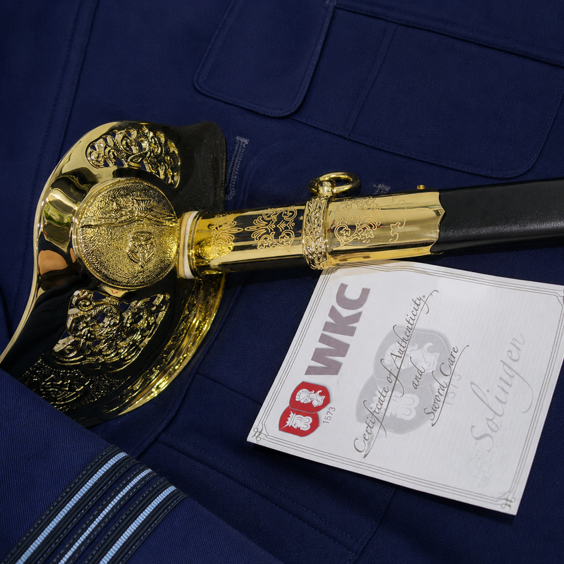 Load image into Gallery viewer, Air Force Sword Air Rank and Below Air Rank Stainless Steel WKC (CIIIR Cypher)
