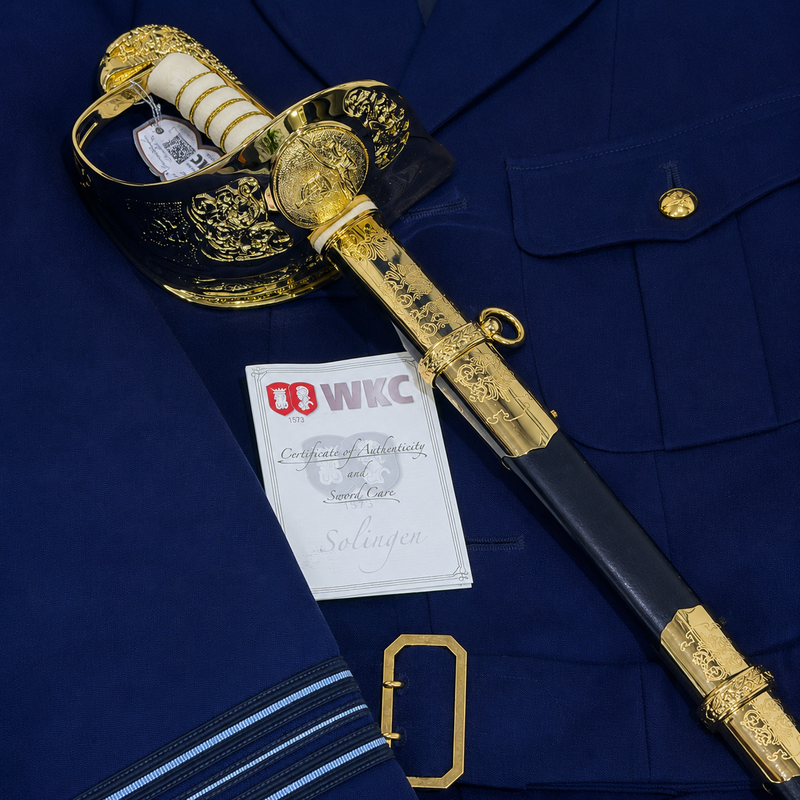 Load image into Gallery viewer, Air Force Sword Air Rank and Below Air Rank Stainless Steel WKC (CIIIR Cypher)
