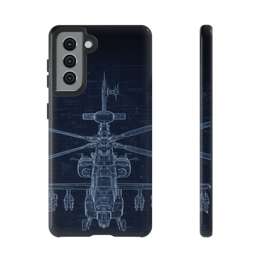 Apache Blue Print Phone Case Army Collection Samsung - Cadetshop