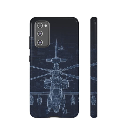 Apache Blue Print Phone Case Army Collection Samsung - Cadetshop