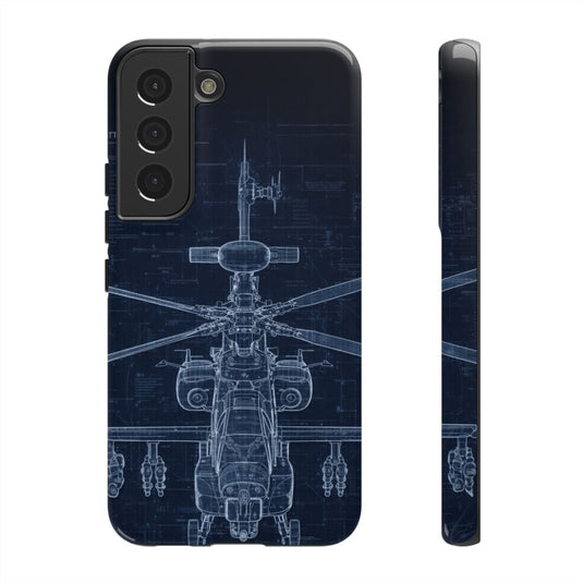 Apache Blue Print Phone Case Army Collection Samsung - Cadetshop