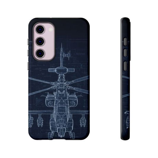 Apache Blue Print Phone Case Army Collection Samsung - Cadetshop