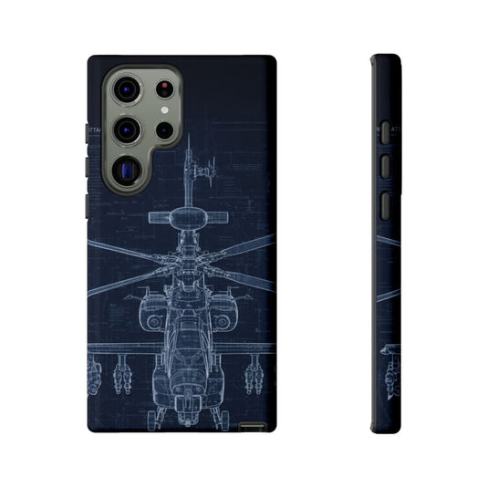 Apache Blue Print Phone Case Army Collection Samsung - Cadetshop