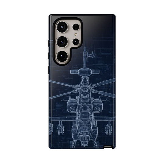 Apache Blue Print Phone Case Army Collection Samsung - Cadetshop