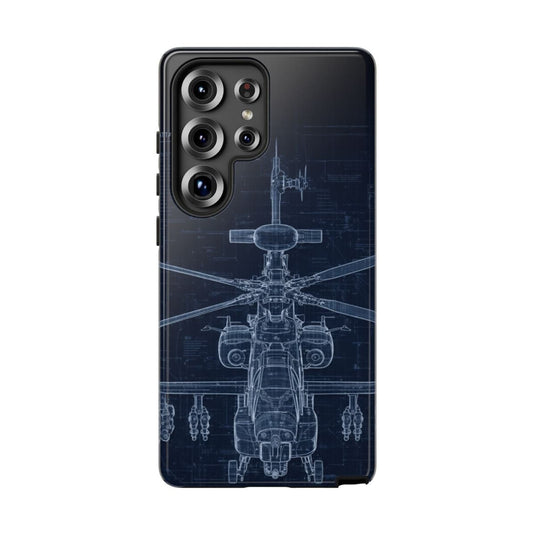 Apache Blue Print Phone Case Army Collection Samsung - Cadetshop