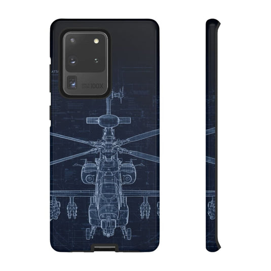Apache Blue Print Phone Case Army Collection Samsung - Cadetshop