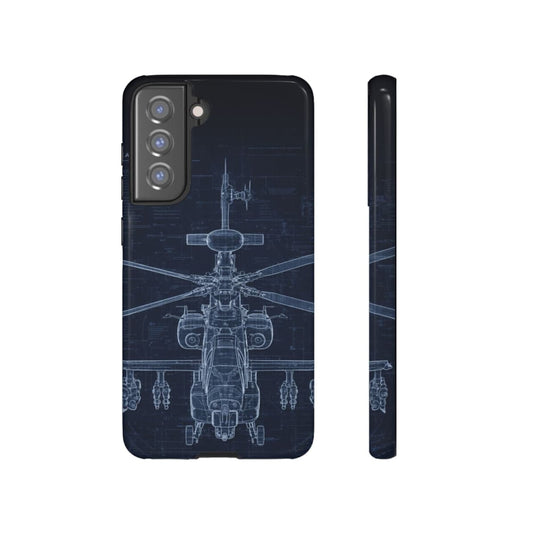 Apache Blue Print Phone Case Army Collection Samsung - Cadetshop