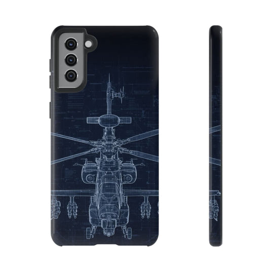 Apache Blue Print Phone Case Army Collection Samsung - Cadetshop