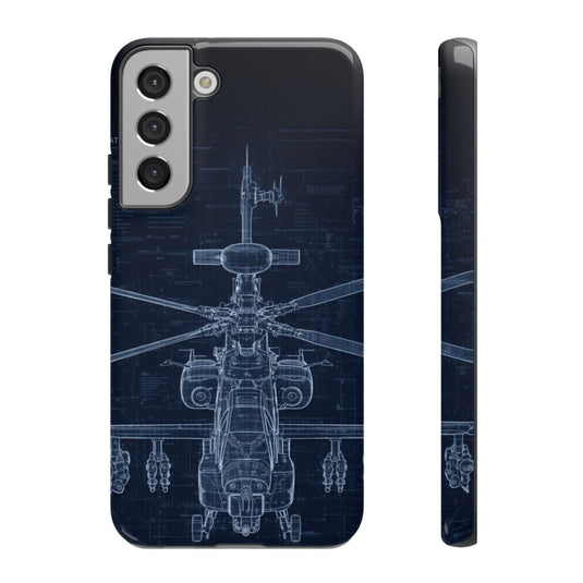 Apache Blue Print Phone Case Army Collection Samsung - Cadetshop