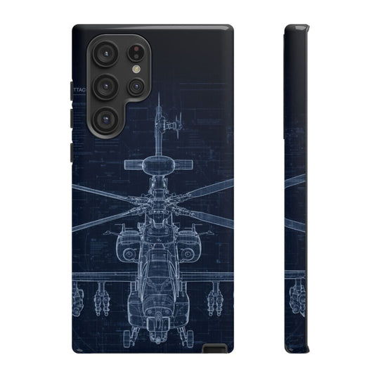 Apache Blue Print Phone Case Army Collection Samsung - Cadetshop