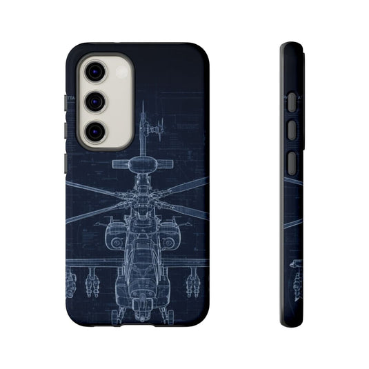Apache Blue Print Phone Case Army Collection Samsung - Cadetshop