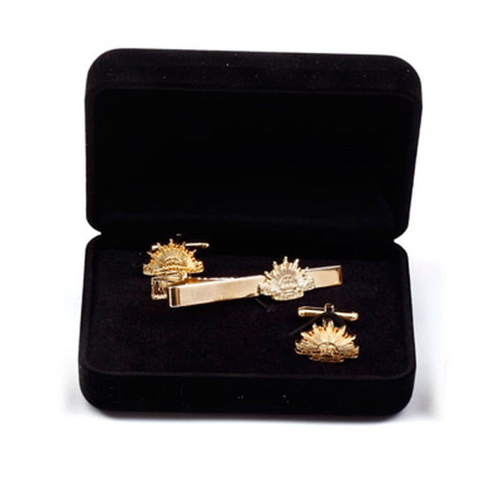 Australian Army Cuff Links and Tie Bar Set w Box - Cadetshop