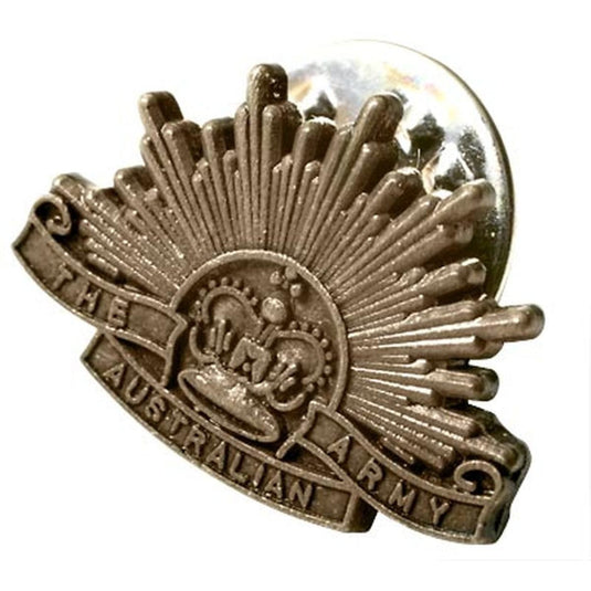 Australian Army Rising Sun Brass Lapel Pin - Cadetshop