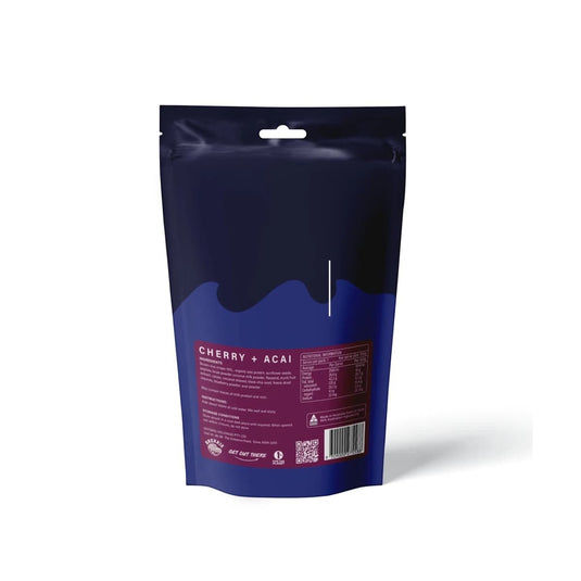Cadetshop Rations MRE Cherry Acai breakfast bowl pouch back view showing ingredients and nutrition information