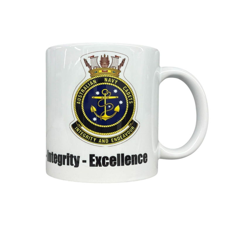 Load image into Gallery viewer, Coffee Mug Australian Navy Cadets Values - Cadetshop
