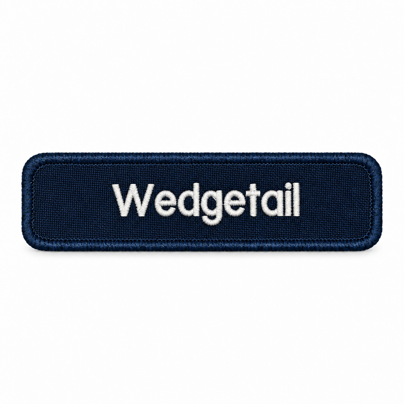 Load image into Gallery viewer, Custom Embroidered Ambulance Responder Name Tag White on Blue 20 x 90mm
