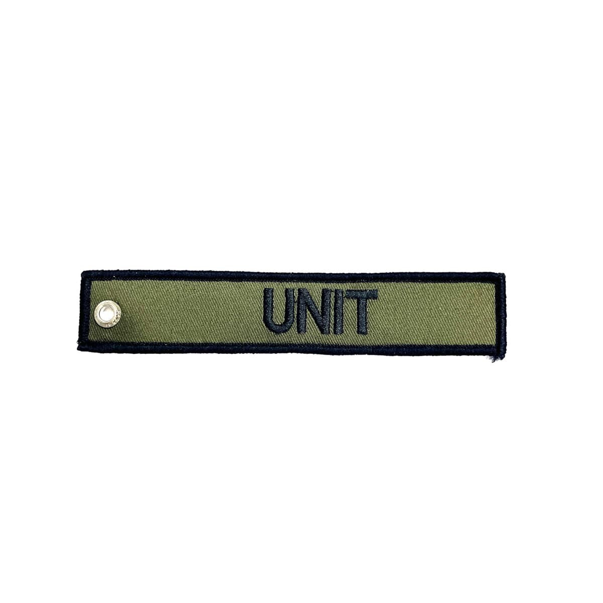 Custom Embroidered Personalised Key Tag Olive | Cadetshop