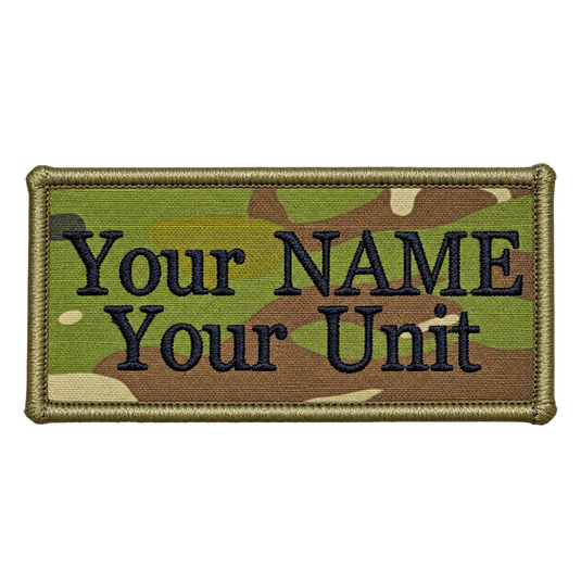 Custom Embroidered Police First Responder ILAV Style Name Tag 100 x 50 mm 2 Line Times Font