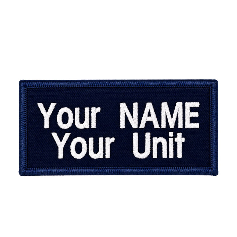 Load image into Gallery viewer, Custom Embroidered Police First Responder ILAV Style Name Tag 100 x 50 mm 2 Line
