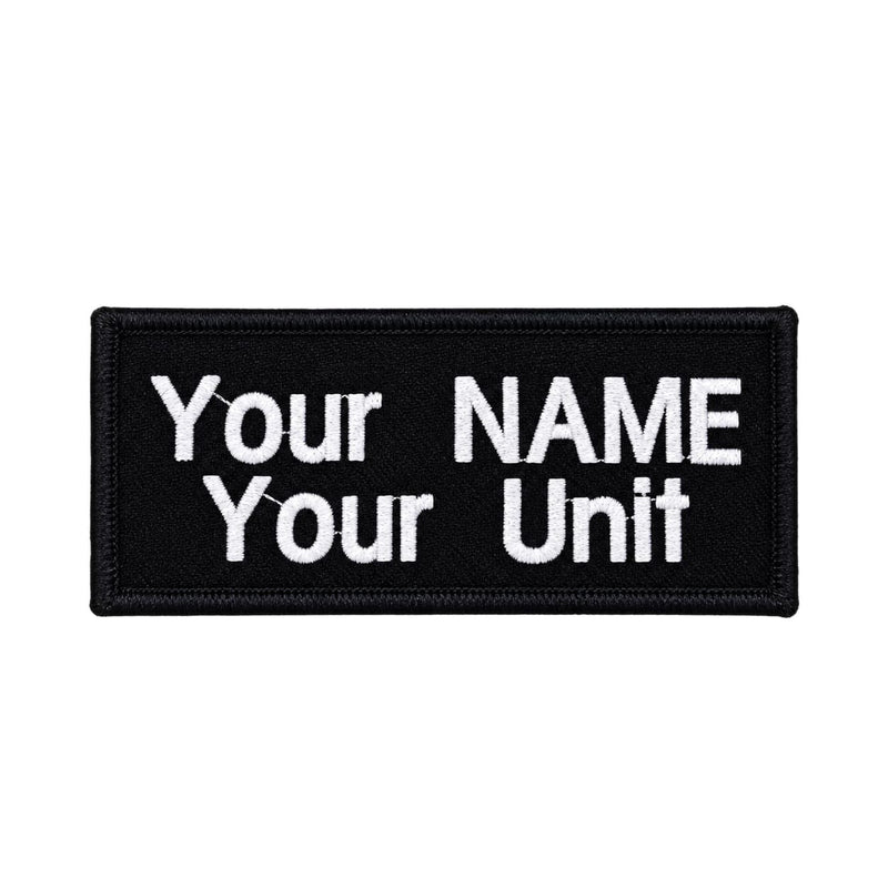 Load image into Gallery viewer, Custom Embroidered Police First Responder ILAV Style Name Tag 100 x 50 mm 2 Line
