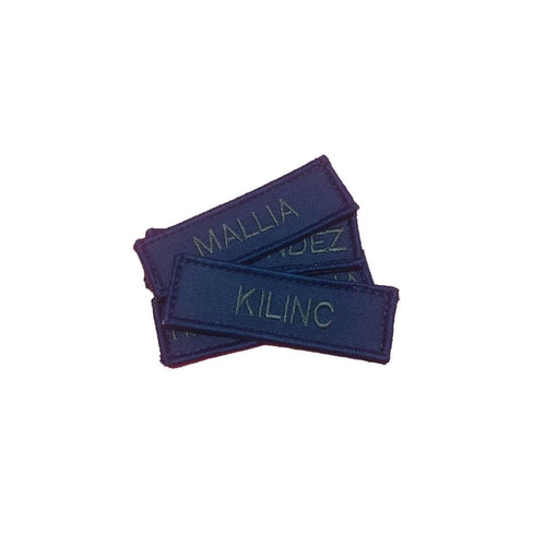 Custom Embroidered Police Name Tag Subdued on Blue - Cadetshop
