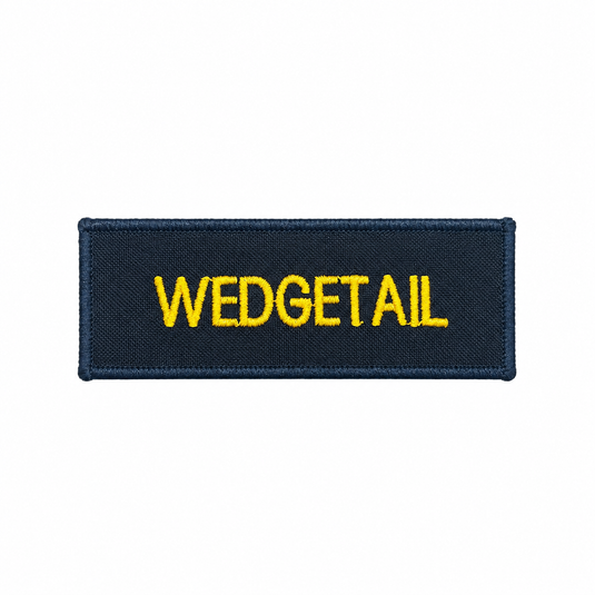 Custom Embroidered SES Responder Name Tag Yellow on Blue 30 x 90