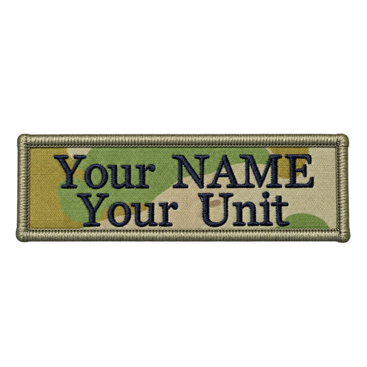 Custom Embroidered Police First Responder ILAV Style Name Tag 100 x 30 mm 2 Line Times Font - Cadetshop