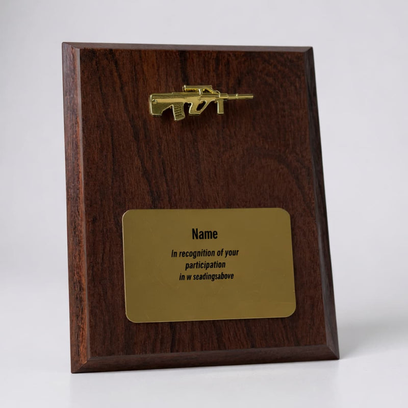 Load image into Gallery viewer, Custom Presentation Plaque Marksman Gold Steyr - Cadetshop
