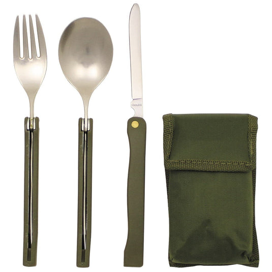 Cutlery Set Camping with Pouch - Cadetshop
