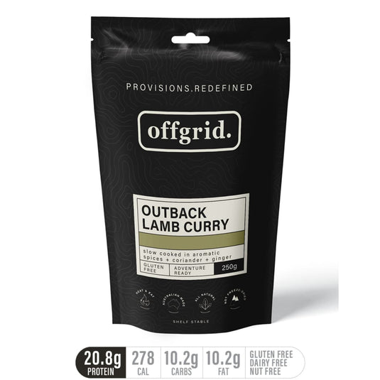 Rations Meal Ready to Eat Single Serve MRE Offgrid Ranchers Outback Lamb Curry - Cadetshop