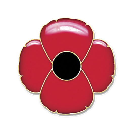 Metal Poppy Badge On Card Lapel Pin - Cadetshop