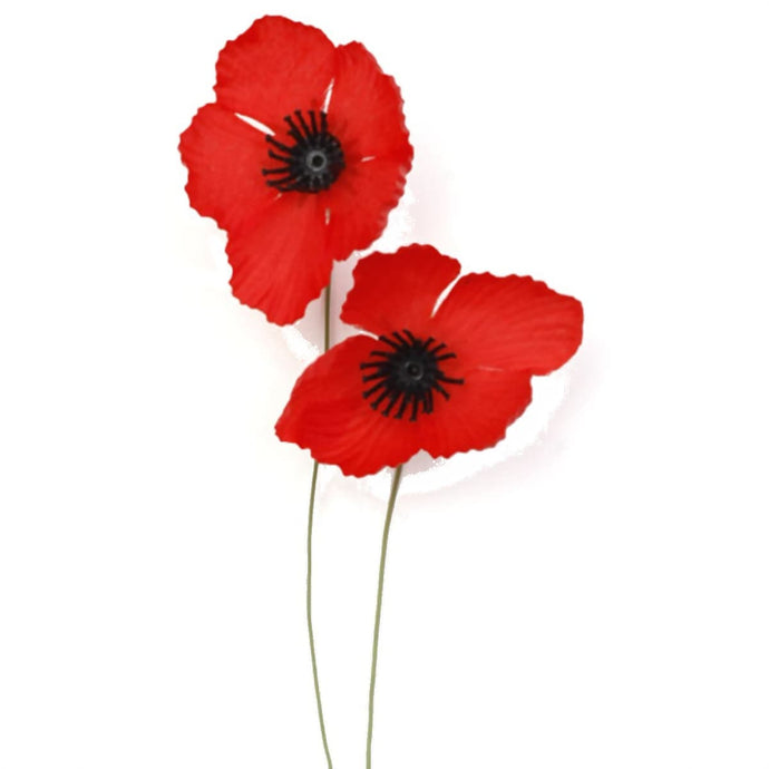 Donation Fabric Poppy w/Wire Stem - Cadetshop