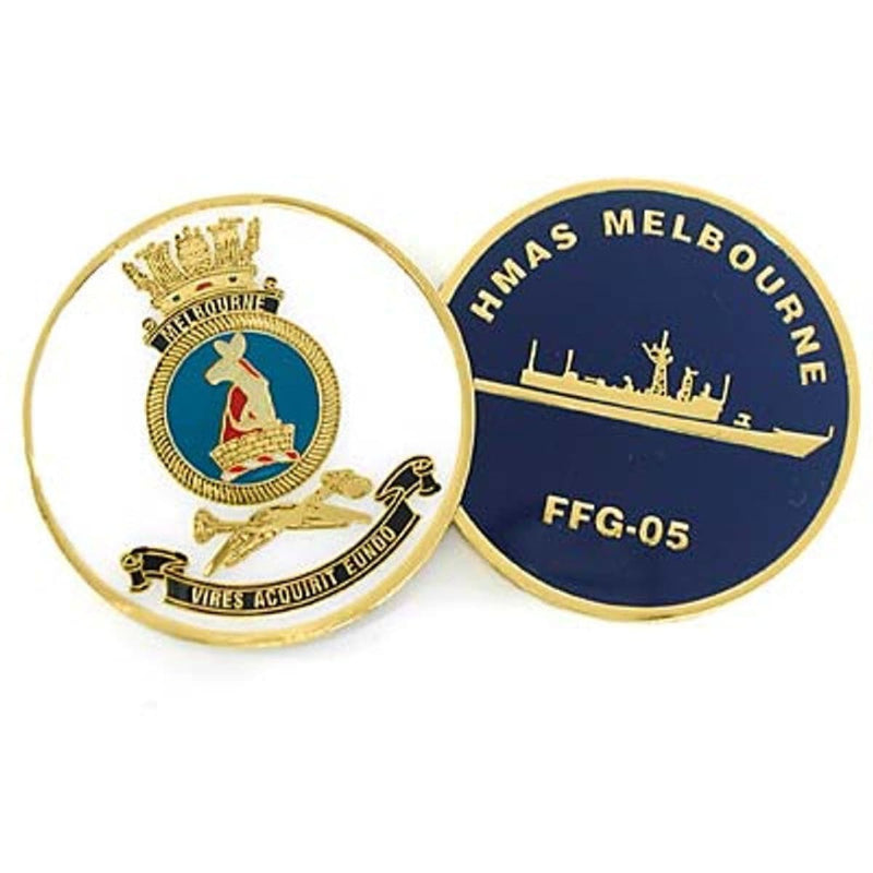 Load image into Gallery viewer, HMAS Melbourne Medallion Coin - Cadetshop
