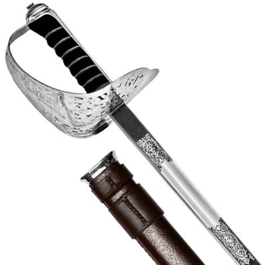 Infantry Sword with Leather Scabbard (Windlass S/Steel) - Cadetshop