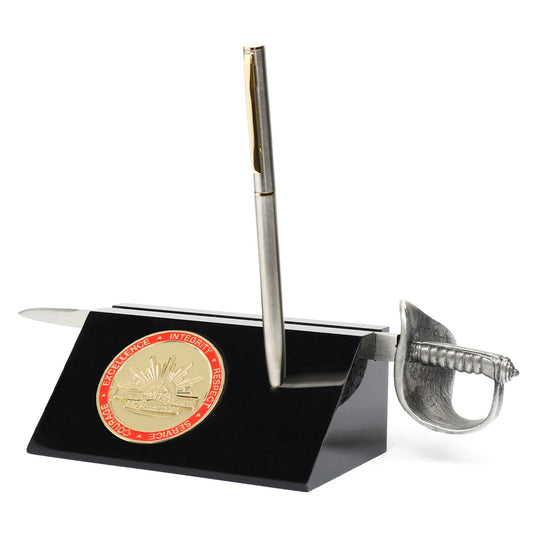 Desk Set Blank with Army Sword CIIIR - Cadetshop