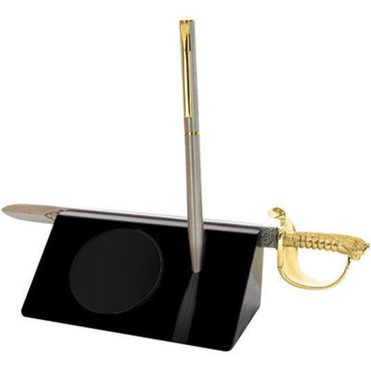 Desk Set Blank with Navy Sword - Cadetshop