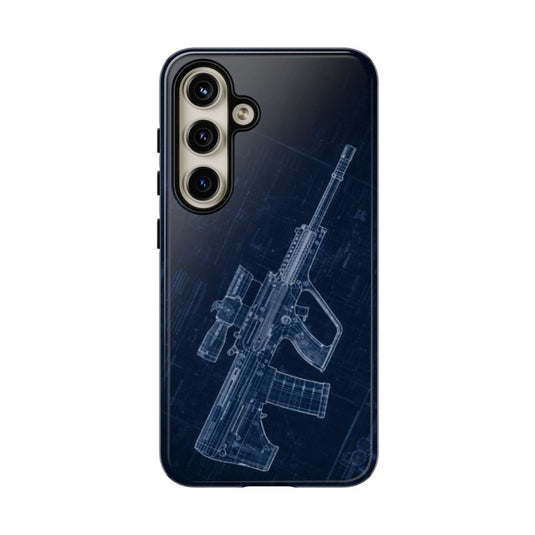EF88 Blue Print Phone Case Army Collection Samsung - Cadetshop