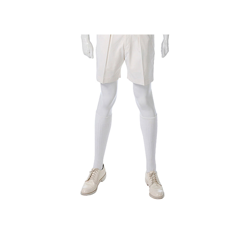 Load image into Gallery viewer, Elastic Long Sock Calf Gaiter White Navy - Cadetshop
