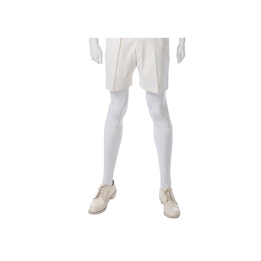 Elastic Long Sock Calf Gaiter White Navy - Cadetshop