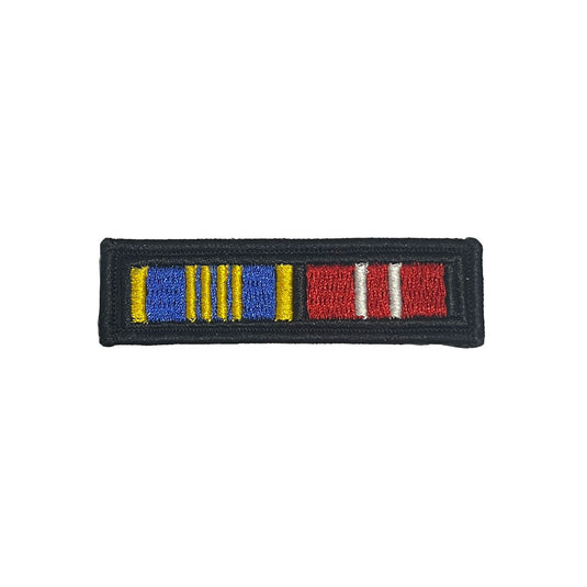 Embroidered Ribbon Bar Patch 3 Ribbon on PU Leather - Cadetshop