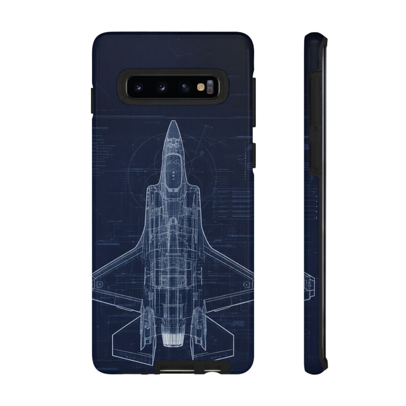 Load image into Gallery viewer, F-35 Blue Print Phone Case Air Force Collection Samsung - Cadetshop
