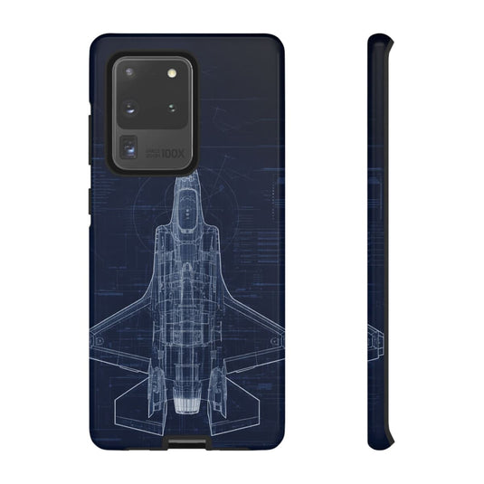 F-35 Blue Print Phone Case Air Force Collection Samsung - Cadetshop