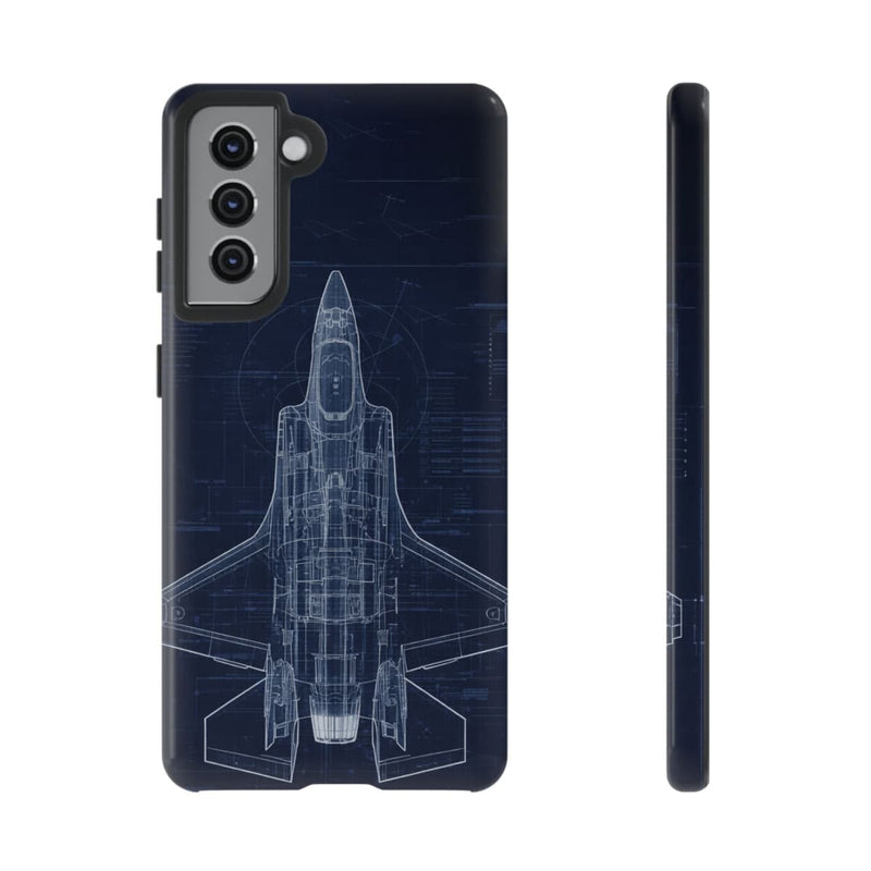 Load image into Gallery viewer, F-35 Blue Print Phone Case Air Force Collection Samsung - Cadetshop

